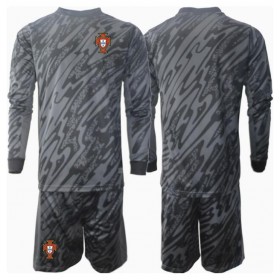 Dětské fotbalový komplet Portugalsko Brankář Venkovní košile ME 2024 Dlouhým Rukávem